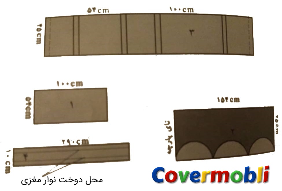 الگو برای دوخت روکش میز مذهبی